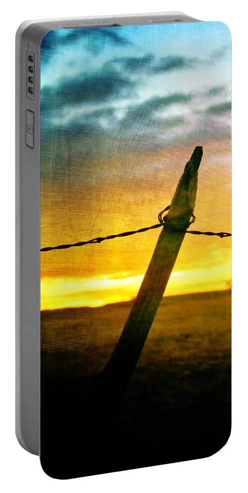 Sunrise Portable Battery Charger featuring the photograph Sunrise over the Prairie by Ellen Heaverlo