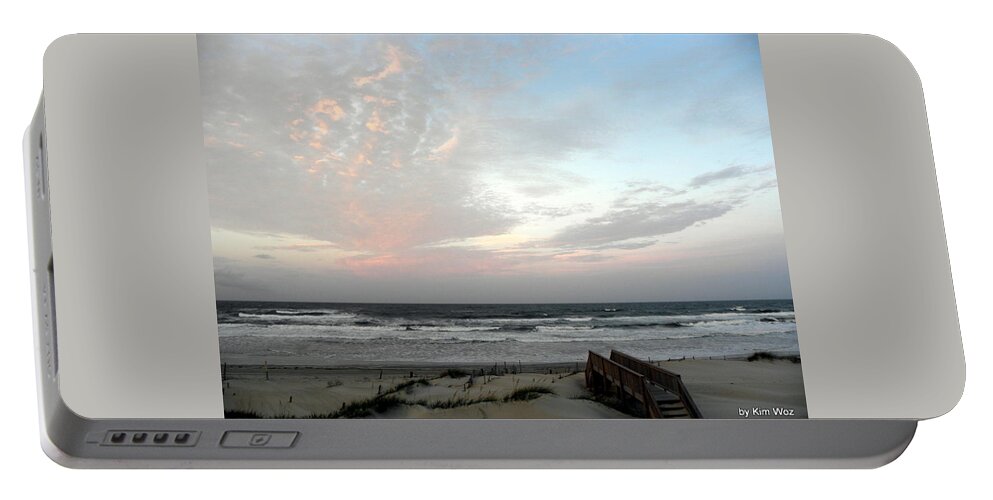 Sunset Portable Battery Charger featuring the photograph Sunset from behind by Kim Galluzzo