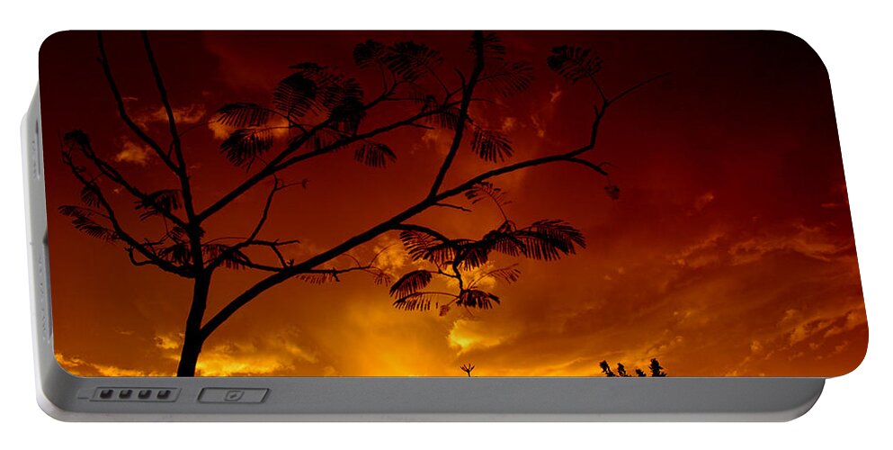Sun Portable Battery Charger featuring the photograph Sunset Over Florida by David Weeks