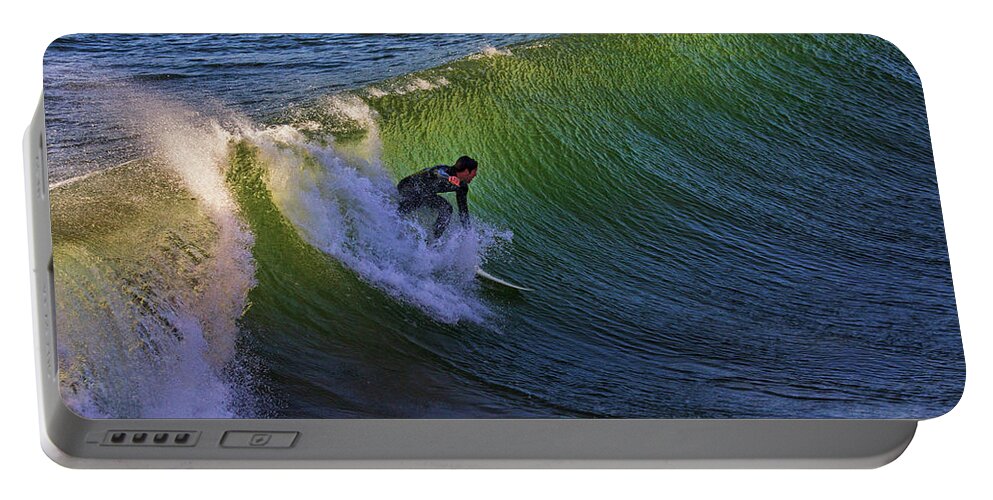 Sunset Portable Battery Charger featuring the photograph Surfs Up by Beth Sargent