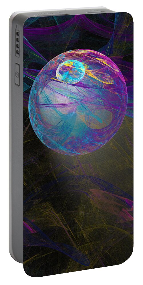Suspension Portable Battery Charger featuring the digital art Suspension by Victoria Harrington