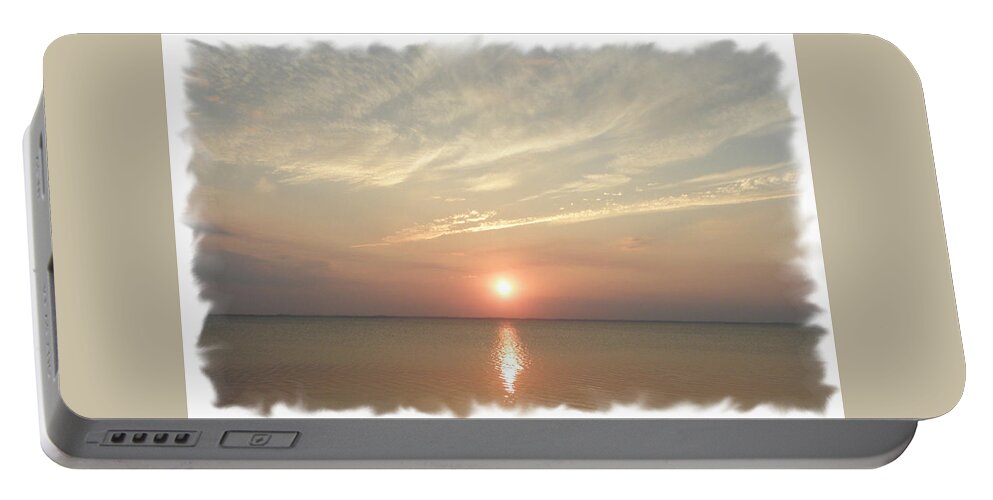 Sunrise Portable Battery Charger featuring the photograph Suttle Sunrise by Kim Galluzzo