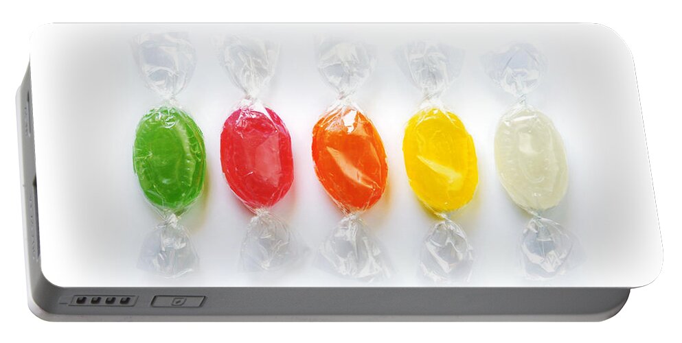 Assorted Portable Battery Charger featuring the photograph Sweet candies by Carlos Caetano