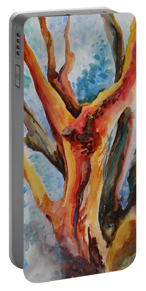 Trees Portable Battery Charger featuring the painting Symphony of Branches by Mary Beglau Wykes