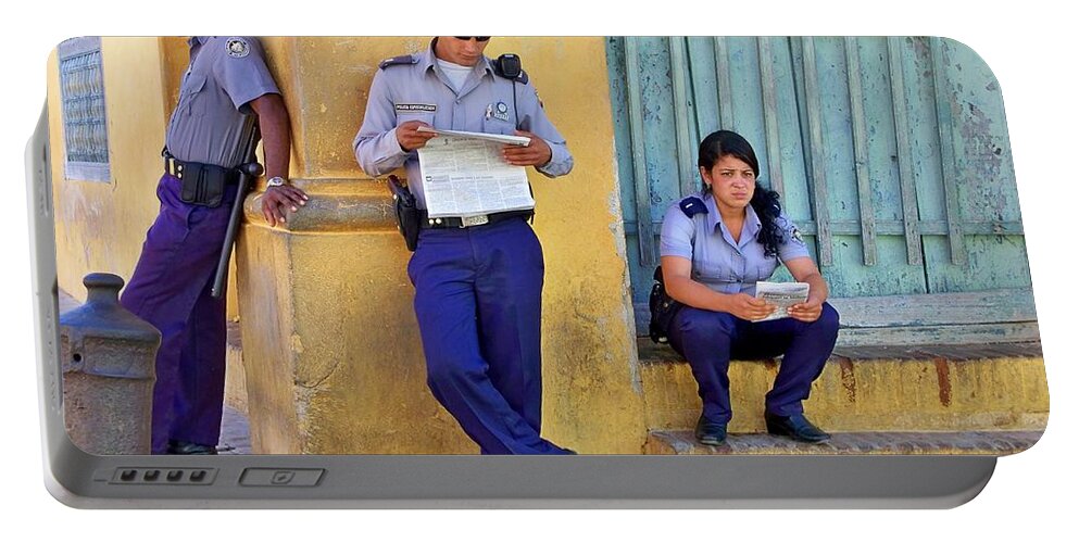Cuba Portable Battery Charger featuring the photograph Taking a Break by Lynn Bolt