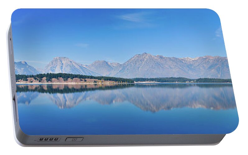 Grand Teton National Park Portable Battery Charger featuring the photograph Teton Reflections by Greg Norrell