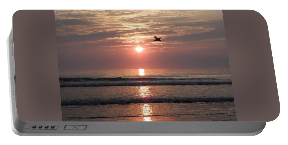 Sunrise Portable Battery Charger featuring the photograph The birds are awake by Kim Galluzzo