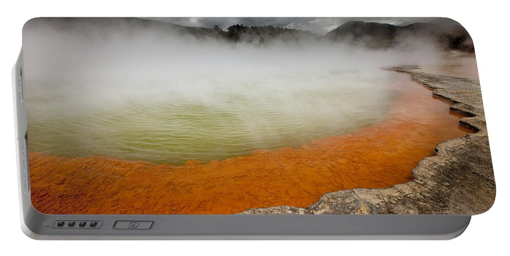 00439737 Portable Battery Charger featuring the photograph The Champagne Pool In Wai O Tapu by Colin Monteath