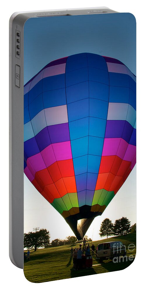 Hot Air Balloons Portable Battery Charger featuring the photograph The Glow Behind 3 by Mark Dodd