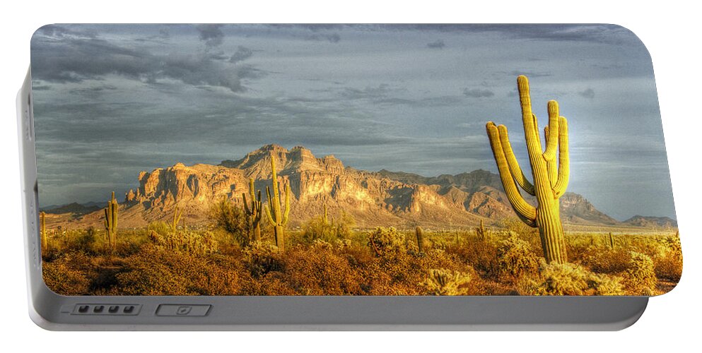 Sunset Portable Battery Charger featuring the photograph The Golden Glow II by Saija Lehtonen