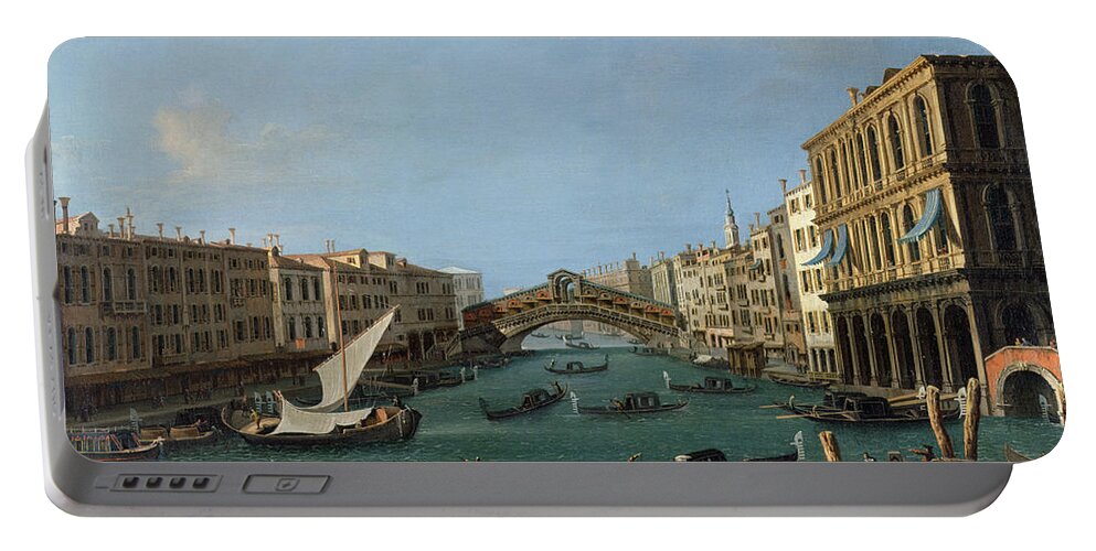 View Of The Grand Canal From The South Portable Battery Charger featuring the painting The Grand Canal by Antonio Canaletto