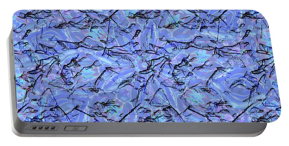 Ice Portable Battery Charger featuring the digital art The Ice Age by Alec Drake