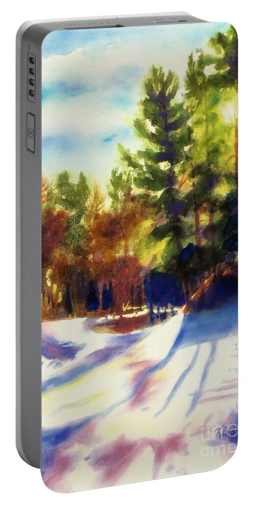 Paintings Portable Battery Charger featuring the painting The Last Traces II by Kathy Braud