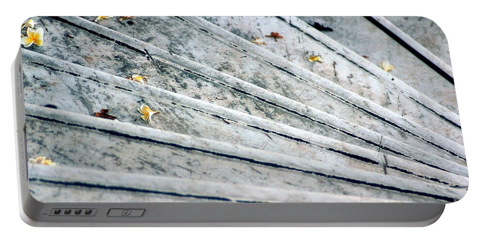 Vicki Ferrari Photography Portable Battery Charger featuring the photograph The Marble Steps of Life by Vicki Ferrari