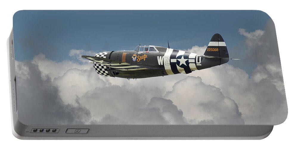Aircraft Portable Battery Charger featuring the photograph P47 Thunderbolt - The Mighty Jug by Pat Speirs