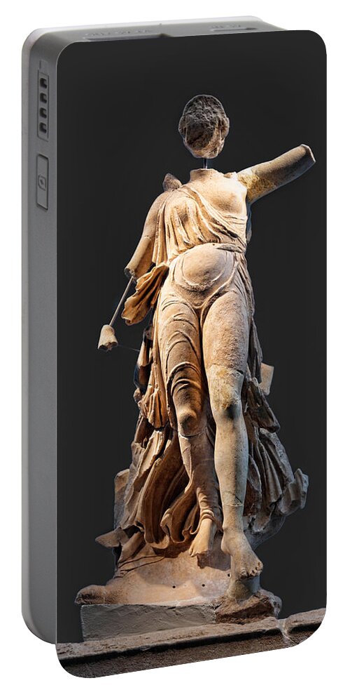 Ancient Portable Battery Charger featuring the photograph The Nike of Paeonios - Ancient Olympia by Constantinos Iliopoulos