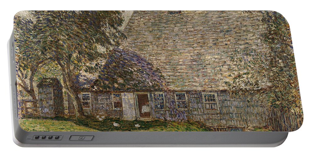 The Old Mulford House Portable Battery Charger featuring the painting The Old Mulford House by Childe Hassam