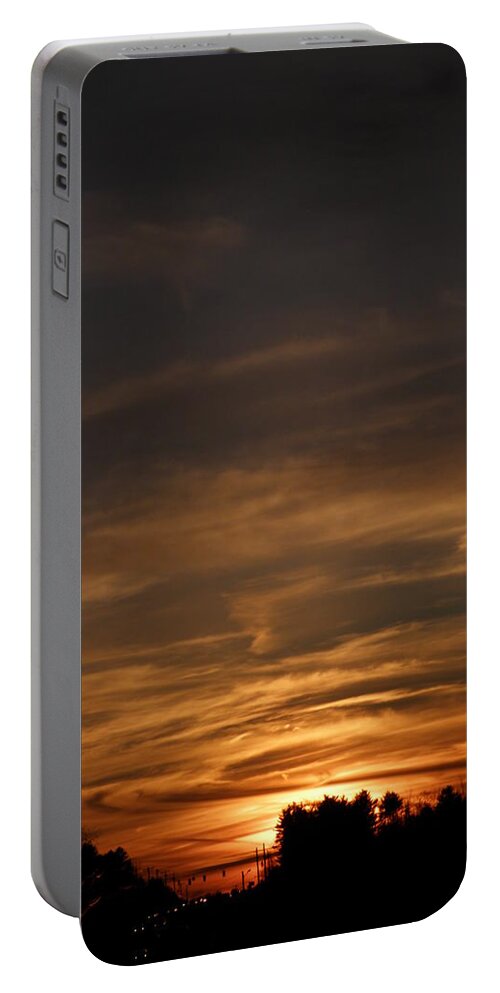 Sundown Portable Battery Charger featuring the photograph The richness of sundown by Kim Galluzzo