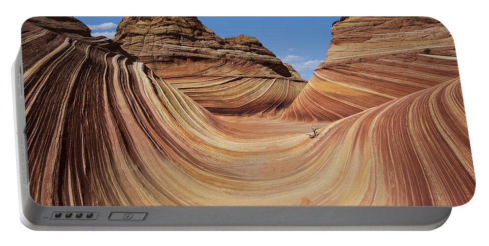 The Wave Portable Battery Charger featuring the photograph The Wave by Mike Herdering