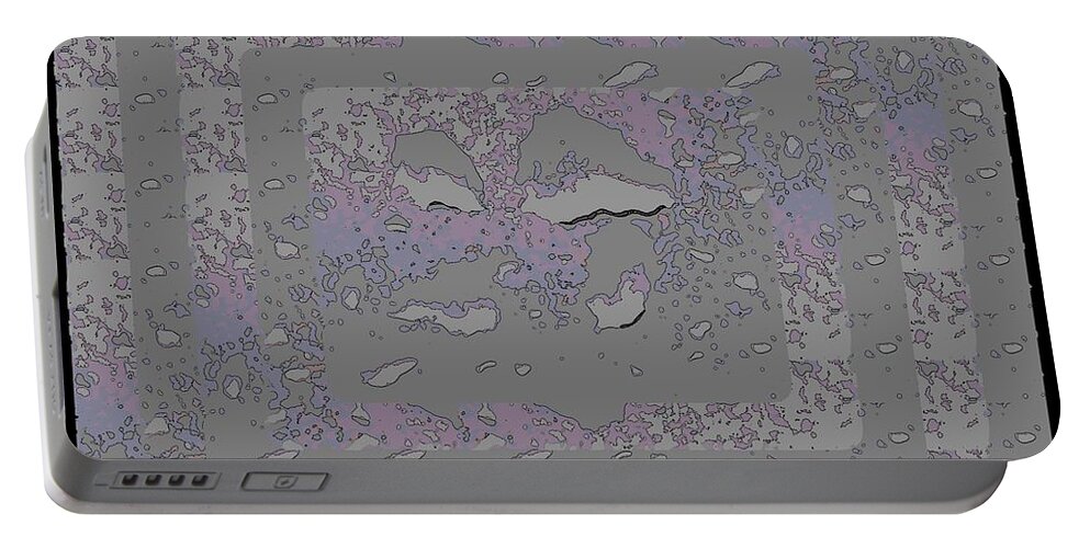 Abstract Portable Battery Charger featuring the digital art Through The Fog 4 by Tim Allen