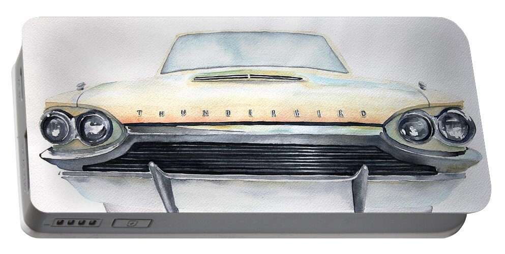 Car Portable Battery Charger featuring the painting Thunderbird by Ruth Kamenev