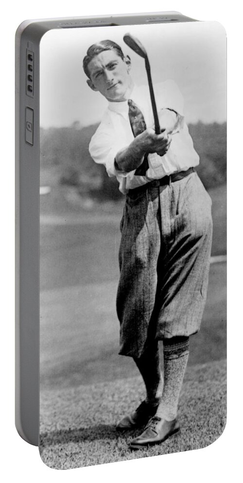 tom Armour Portable Battery Charger featuring the photograph Tom Armour wins US golf title - c 1927 by International Images