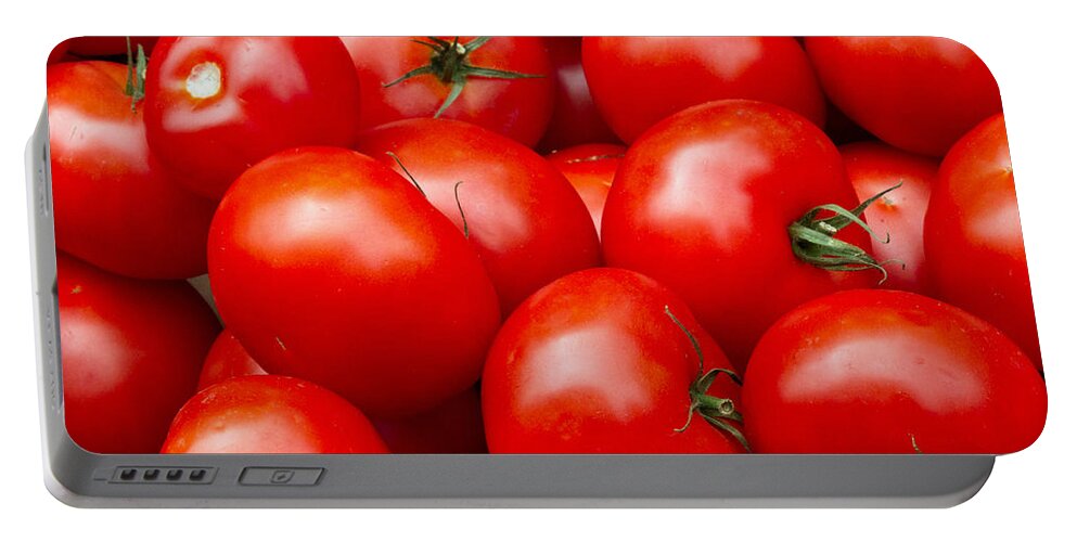 Tomato Portable Battery Charger featuring the photograph Tomatos by David Freuthal