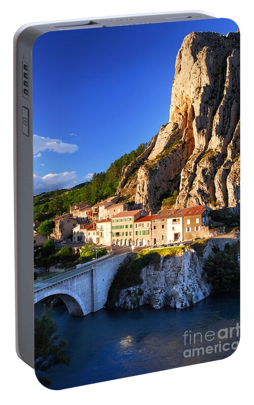 Sisteron Portable Battery Charger featuring the photograph Town of Sisteron in Provence France by Elena Elisseeva