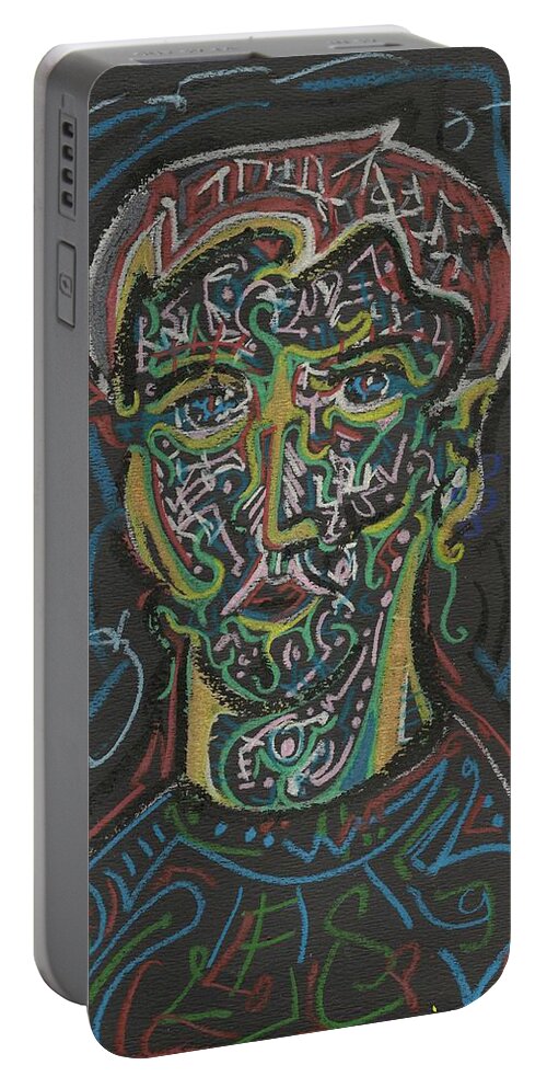 Portraits Portable Battery Charger featuring the drawing Untitled 2008 by Gustavo Ramirez