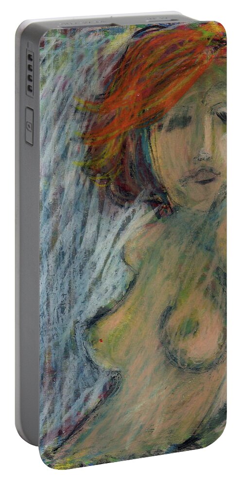 Crayon Portable Battery Charger featuring the painting Untitled by Todd Peterson