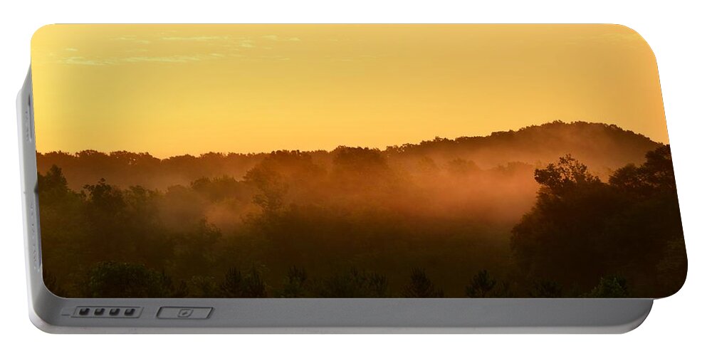 Valley Portable Battery Charger featuring the photograph Valley Fog by Maria Urso