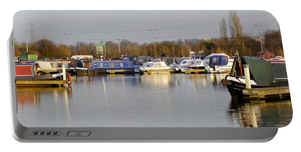 Staffordshire Portable Battery Charger featuring the photograph Various Boats at Barton Marina by Rod Johnson