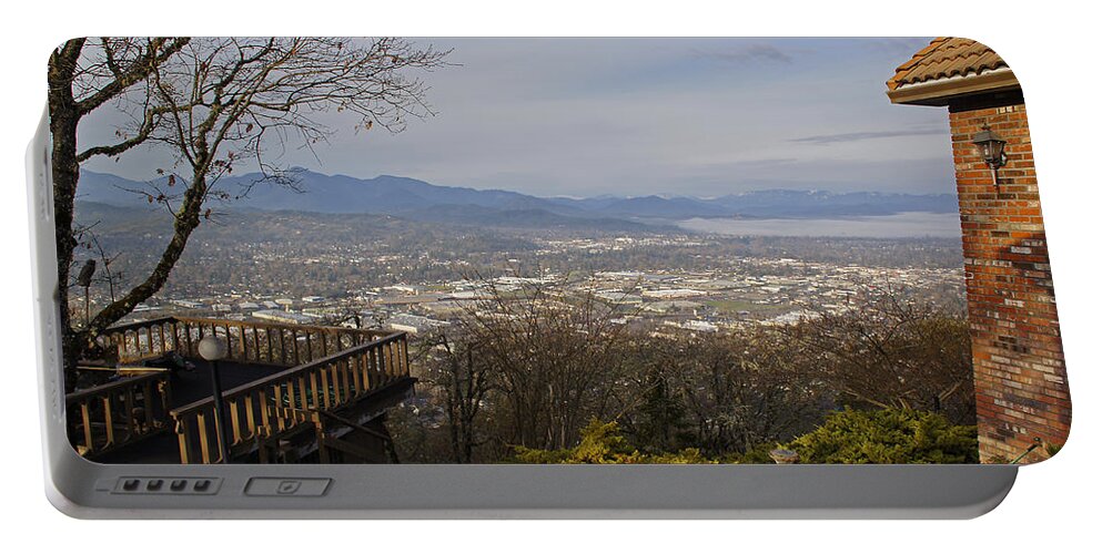 Grants Pass Portable Battery Charger featuring the photograph View from the Home on Top of the Hill by Mick Anderson