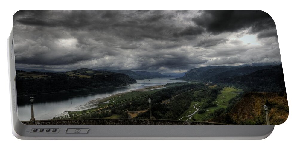 Hdr Portable Battery Charger featuring the photograph Vista House View by Brad Granger