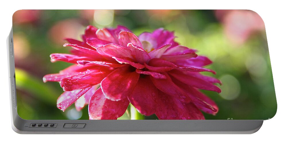 Flower Portable Battery Charger featuring the photograph Vivid Floral by Susan Herber