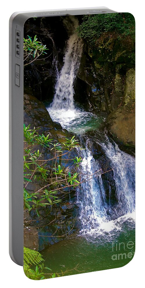 Queensland Portable Battery Charger featuring the photograph Waterfall in the Currumbin Valley by Blair Stuart