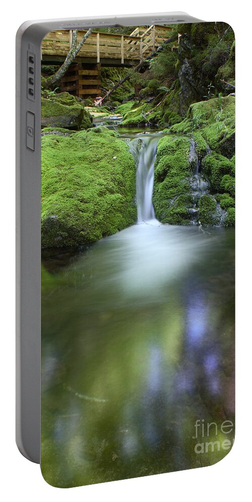 Waterfall Portable Battery Charger featuring the photograph Waterfall by Ted Kinsman