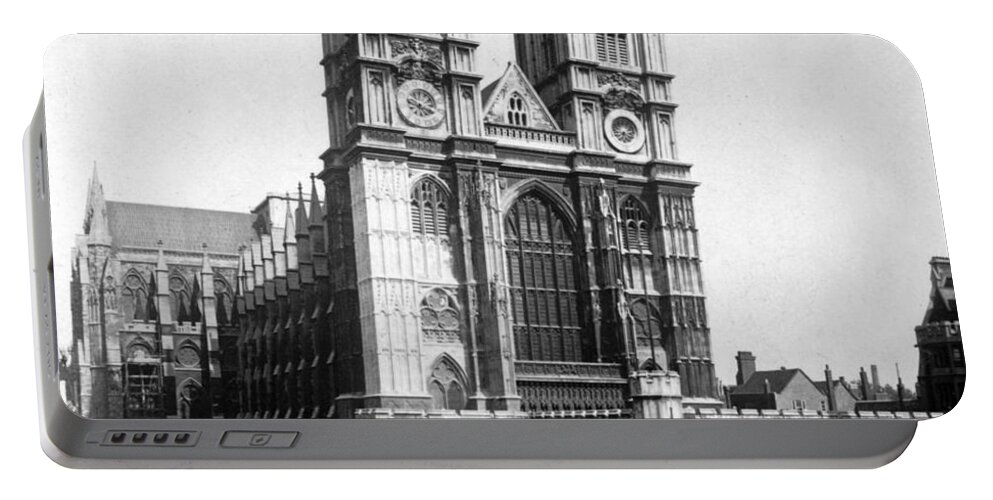 westminster Abbey Portable Battery Charger featuring the photograph Westminster Abbey - London England - c 1909 by International Images