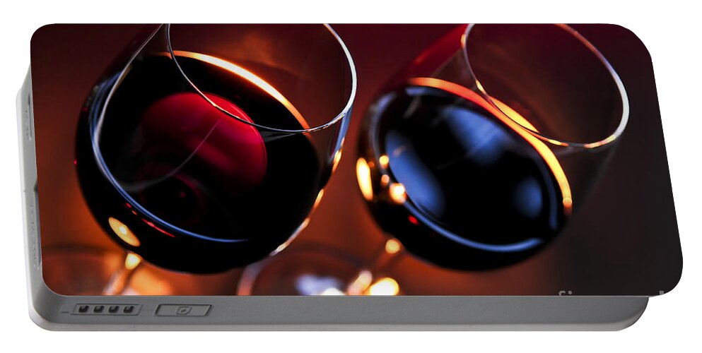 Wine Portable Battery Charger featuring the photograph Wineglasses by Elena Elisseeva