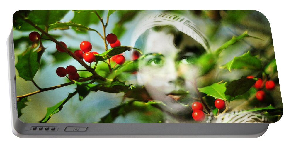 Secret Garden Portable Battery Charger featuring the photograph Winter Fancies by Rebecca Sherman