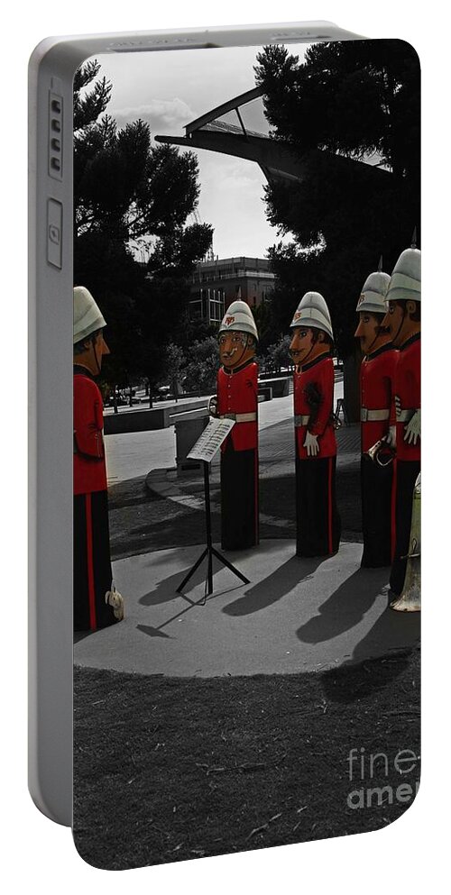 Bandsmen Portable Battery Charger featuring the photograph Wooden Bandsmen by Blair Stuart