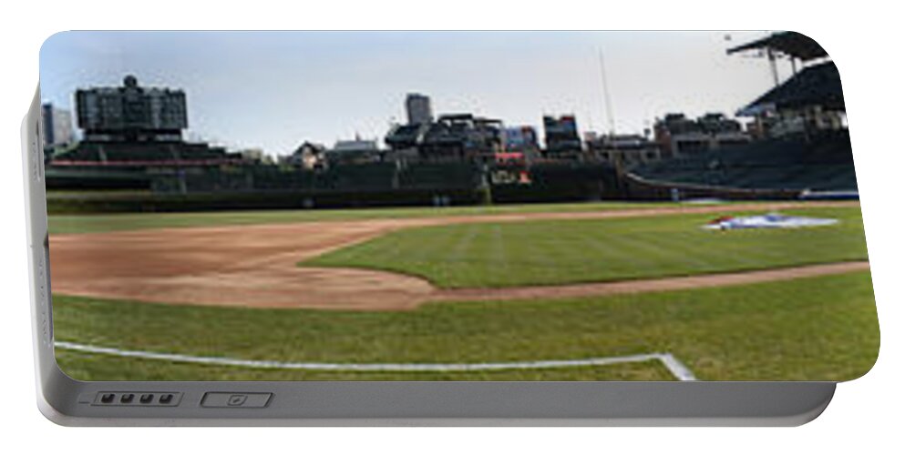 Wrigley Field Portable Battery Charger featuring the photograph Wrigley Field Panorama by David Bearden