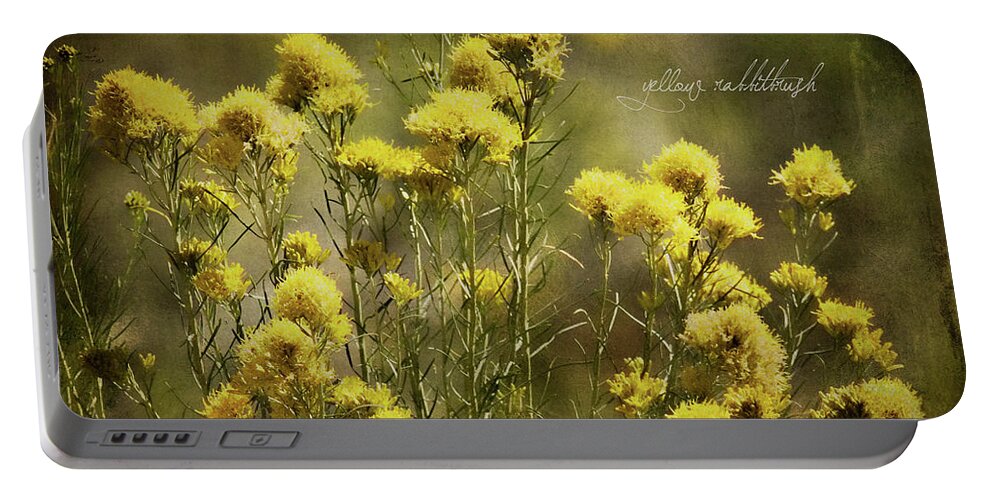 chrysothamnus Viscidiflorus Portable Battery Charger featuring the photograph Yellow Rabbitbrush by Lana Trussell