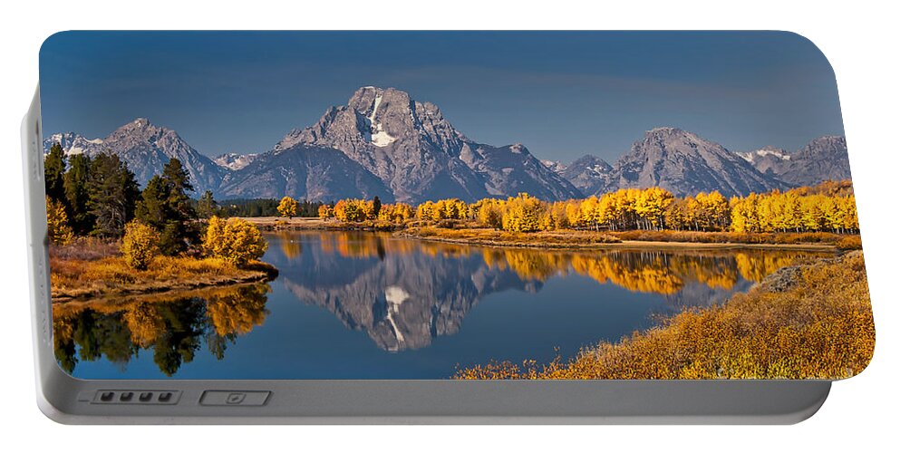 Oxbow Bend Portable Battery Charger featuring the photograph Fall Colors at Oxbow Bend in Grand Teton National Park by Sam Antonio