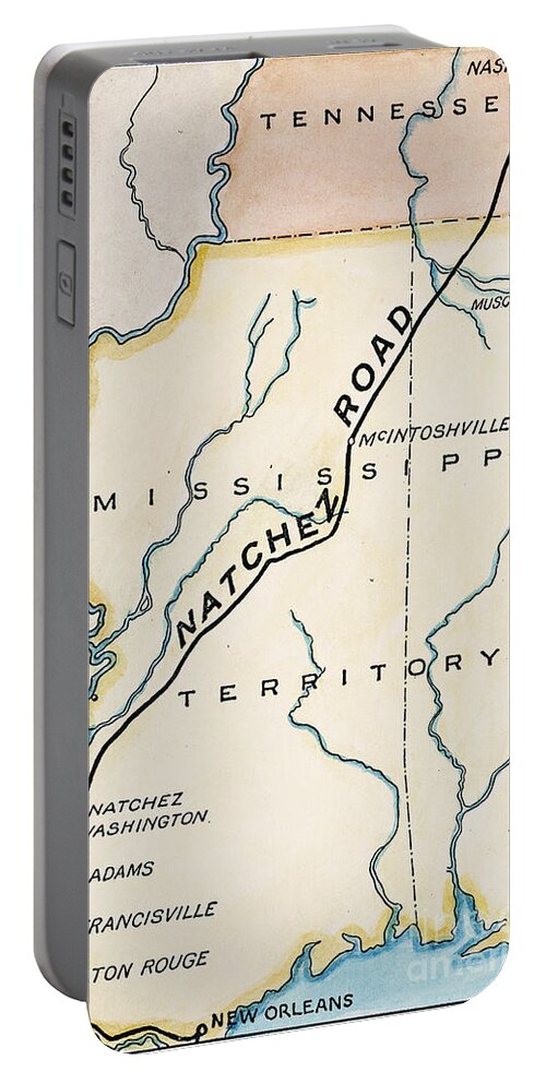 1816 Portable Battery Charger featuring the painting Natchez Trace, 1816 #0007717 by Granger