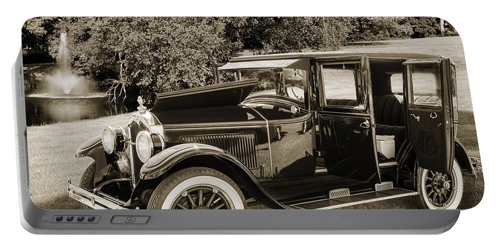 1924 Buick Duchess Portable Battery Charger featuring the photograph 1924 Buick Duchess Antique Vintage Photograph Fine Art Prints 10 #3 by M K Miller