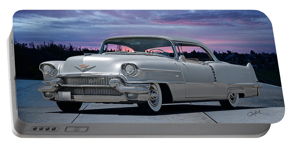 Automobile Portable Battery Charger featuring the photograph 1955 Cadillac Coupe DeVille by Dave Koontz