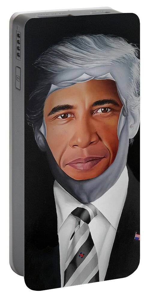 President Portable Battery Charger featuring the painting 45's Obsession by Vic Ritchey
