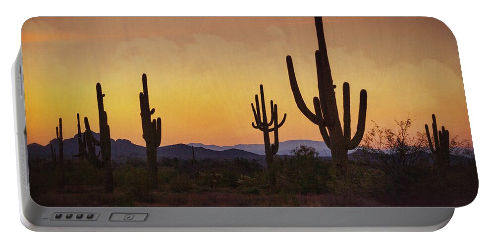 Arizona Portable Battery Charger featuring the photograph A Beautiful Desert Morning #2 by Saija Lehtonen