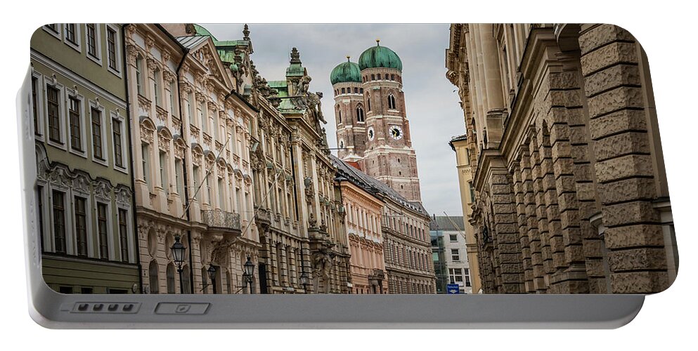Bavaria Portable Battery Charger featuring the photograph A beautiful look at the Frauenkirche by Hannes Cmarits